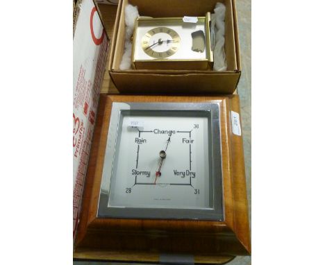 Barometer and a carriage style clock
