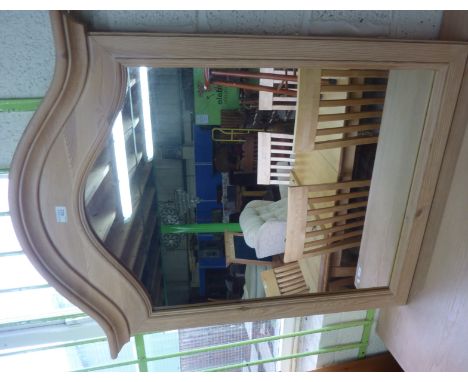 Matching pine arch top mirror