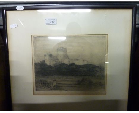 Framed sepia style print
