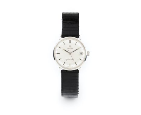 Seamaster model. Winding mechanical movement (Cal. 613) with date at 15h . Stainless steel case with ref Nº 136.018. In good 