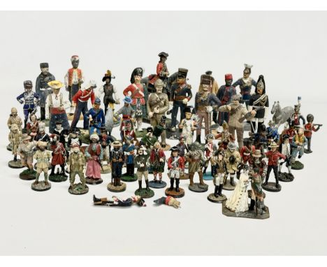 A collection of vintage metal model soldiers. 13 Limited Edition Soldiers of the Queen 11cm and others. 
