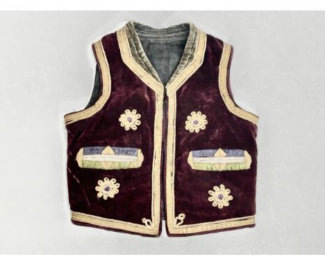 A vintage Middle Eastern embroidered vest. 