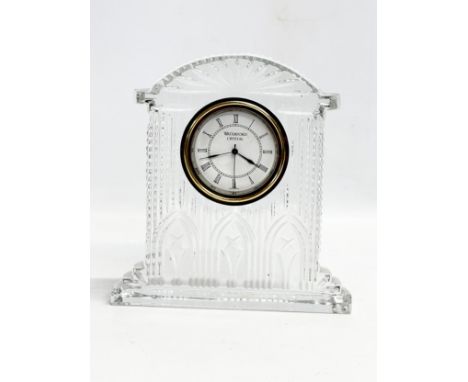 A Waterford Crystal ‘Westminster’ mantle clock. 16x17cm 