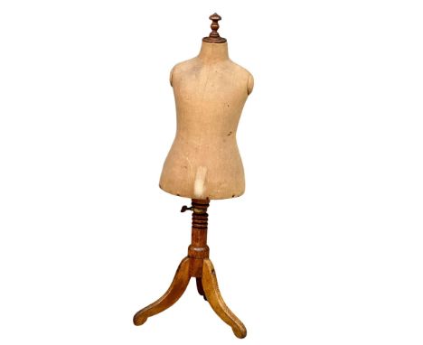 An early 20th Century child's telescopic shop mannequin, max height 124cm 