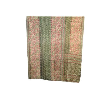 A large vintage throw made from Indian Sarees. 134x211cm 