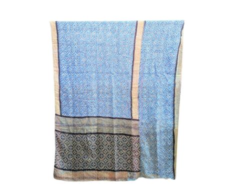 A large vintage throw made from Indian Sarees. 128x217cm 