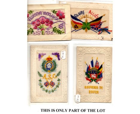 silk cards incl. Military First World War (13) inc. A.S.C. mixed condition