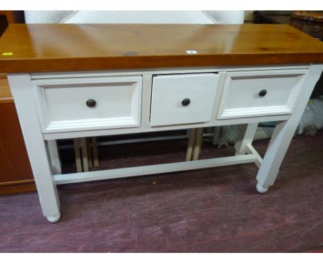 Modern painted and polished console table