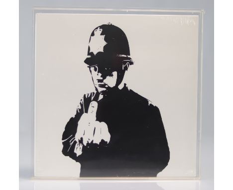 Banksy (in the style of) - Rude Copper - Boys In Blue - Funk Tha PoliceVinyl cover &amp; vinyl disc screen printed front &amp