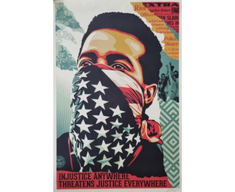 OBEY GIANT, Shepard FAIREY (USA, 1970)American rage, 2020.-Silkscreen.-Hand signed and dated - Weight:  2.00 kg - Region: USA