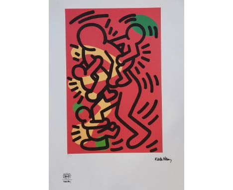Keith Haring (in the style of) - Love Family - Offset lithograph on wove paper Printed signature, - Weight:  60 g - Region: E