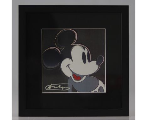 Andy Warhol&nbsp;(attributed to) - Mickey MouseHand signed in white marker on color screenprint from the Myths series - Weigh