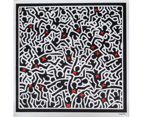 Keith HARING (USA, 1958-1990)Black and red screenprint, 2015.-Limited edition of 20 copies - Weight:  2.00 kg - Region: USA -