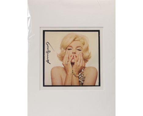 Andy Warhol (attributed to) - Marylin MonroeHand signed by Andy Warhol in black marker on the front of a vintage photograph f