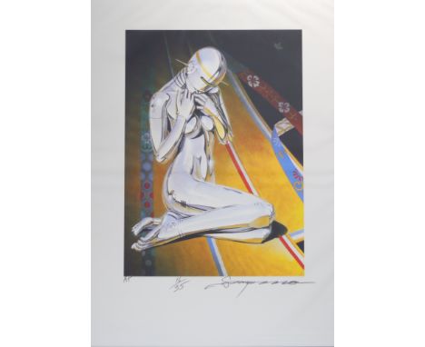 Hajime Sorayama - Sexy Robot Serigraph in full color Signed in pencil and numbered x/35 Annotated AP Â« Artist Proof Â» Dry s