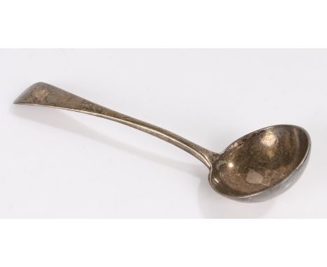 Victorian silver ladle, London 1895, maker Charles Boyton (II), the old English pattern handle with stag crest, 2.5oz