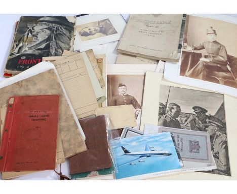 Quantity of First and Second World War ephemera and photos, National Registration Identity Cards, Ration Book Supplement, gro
