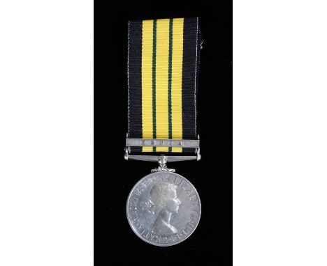 Queen Elizabeth II Africa General Service Medal with clasp 'KENYA' ( T.P.R. WATHERI WAITUIKA )