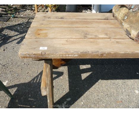 Wooden bench table