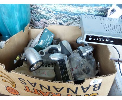 LED Lights, telephone, video recorder etc. (2 x boxes).