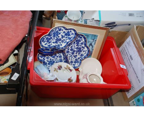 Miscellaneous china to include Royal Worcester Evesham saucers a/f., hors d'oeuvres dish, picture etc.