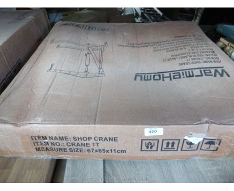 A shop boxed crane/Engine Hoist, 1 tonne. (2 boxes)