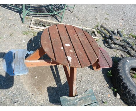 A child's picnic bench.
