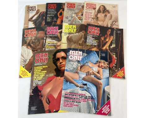 10 vintage 1970's issues of Men Only, adult erotic magazine from Paul Raymond. From volumes 40 &amp; 42. 