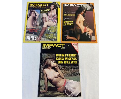 First 3 issues, Volume 1 No's 1 - 3 of Impact International, vintage adult erotic magazine. All in excellent condition for ag