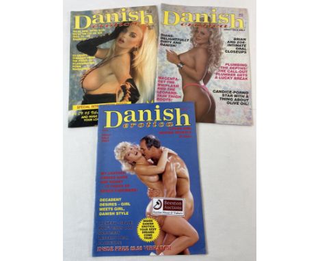 First 3 issues of Danish Erotica, vintage adult erotic magazine. All in excellent condition. 