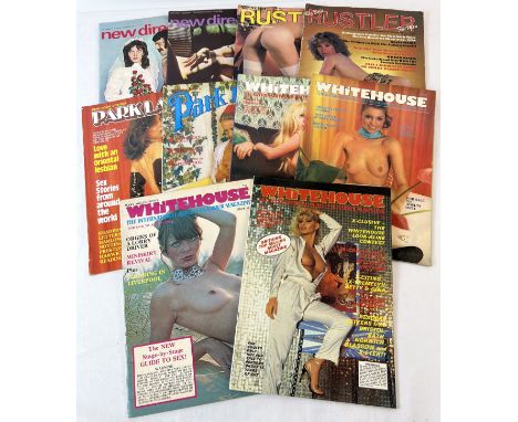 10 assorted vintage 1970's adult erotic magazines to include Whitehouse, Rustler, Park Lane and New Direction. 