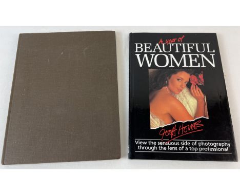 2 vintage adult erotic photographic hardback books. A Year of Beautiful Women from Geoff Howes complete with dust cover, toge