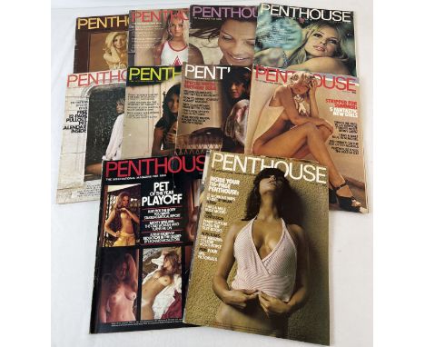 10 vintage issues of Penthouse; The (International) Magazine for Men, from the late 1960's &amp; early 70's. 