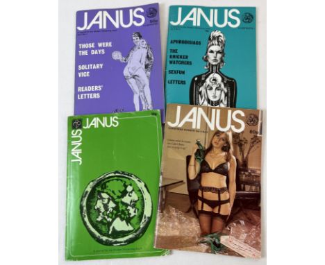 4 vintage 1970's issues of Janus; A Journal for the Modern Discerning Adult from 1973. Smaller sized specialist fetish adult 