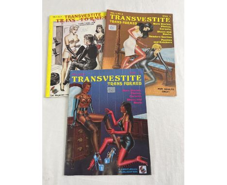 First 3 issues, Volume 1 issues 1 - 3 of Transvestite Trans-formed, specialist fetish adult erotic magazine. From 1979 &amp; 