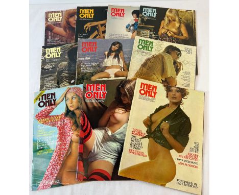 10 vintage 1970's issues of Men Only, adult erotic magazine from Paul Raymond. From volumes 37, 39 &amp; 41. 