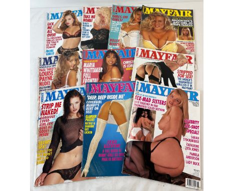 10 vintage 1990's issues of Mayfair, adult erotic magazine from Paul Raymond. All from volumes 28 &amp; 29. 