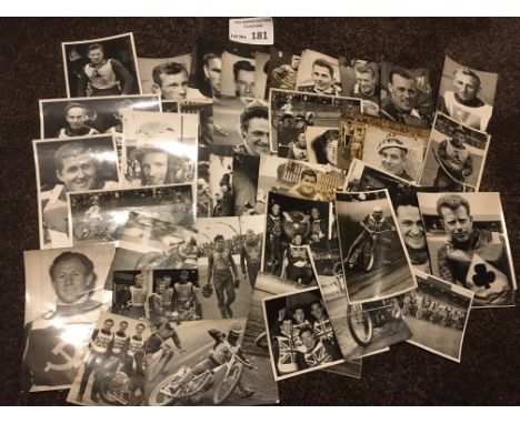 Speedway : Collection of photographs - mostly 1960's - 6x4 &amp; 7x5 - various action/portrait (54)