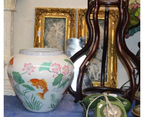REPRODUCTION CHINESE STYLE PLANTER WITH STAND     