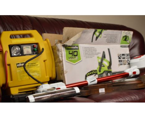 BAROMETER, JUMP STARTER, CORDLESS CHAINSAW (AS SEEN) &amp; CORDLESS VACUUM (AS SEEN)     
