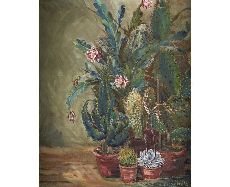 J BRACEGIRDLE, FL. MID 20TH C - FLOWER PIECES, TWO, BOTH SIGNED, OIL ON CANVAS, 69 X 41CM AND 42 X 34CM (2) Both in good cond