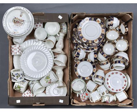 MISCELLANEOUS CERAMICS, TO INCLUDE A SHELLEY LATE FOLEY COMMEMORATIVE BABY'S PLATE FOR KING GEORGE V, 1911 CORONATION, THE RI