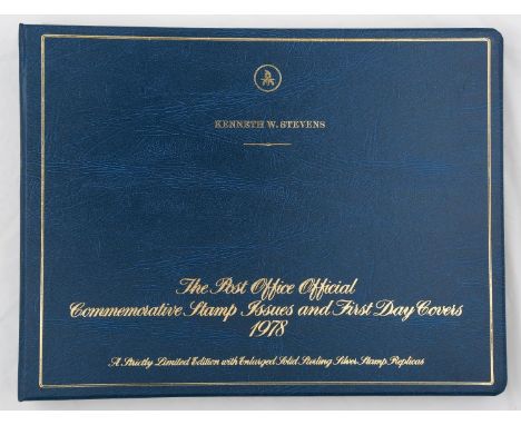 POST OFFICE OFFICIAL COMMEMORATIVE STAMP ISSUES AND FIRST DAY COVERS, 1978. AN ALBUM OF FIVE FIRST DAY COVERS AND OVERSIZED S
