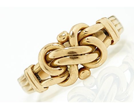 A VICTORIAN 18CT GOLD KNOT RING, BIRMINGHAM 1896, 3G, SIZE M½ Light wear consistent with age