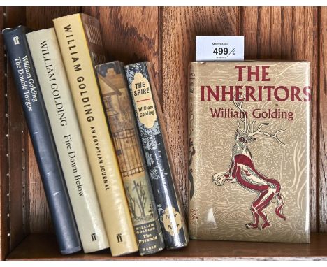 GOLDING, WILLIAM - SIX FIRST EDITIONS, COMPRISING THE INHERITORS 1955, THE SPIRE 1964, THE PYRAMID 1967, AN EGYPTIAN JOURNAL 