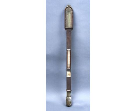 MARATIME INTEREST.&nbsp; &nbsp;A VICTORIAN ROSEWOOD SHIP'S BAROMETER,&nbsp; BRAHAM LONDON, IN ARCHED CASE WITH IVORY SCALES, 