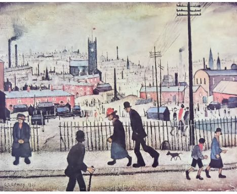 ARR Lawrence Stephen Lowry (1887-1976) - Lithograph in colours - "View of a Town", signed in pencil in margin and with impres