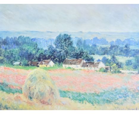 ***John Myatt (born 1945) after Claude Monet (1840-1926) - Giclee print - "Haystacks at Giverny", signed and numbered no.142 