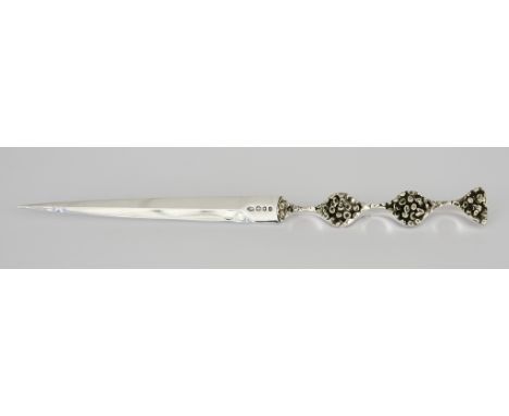 An Elizabeth II Silver and Silver Gilt Letter Opener, by Stuart Devlin, London 1969, with spiral shaped and textured handle, 