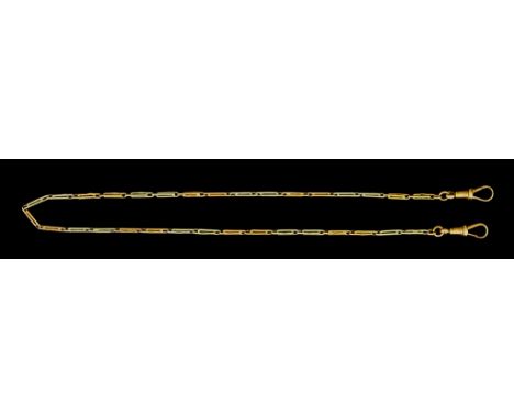 A Two Coloured 9ct Gold Gold Evening Albert Chain,&nbsp;370mm overall, total gross weight 8.4gThe item presents in good overa